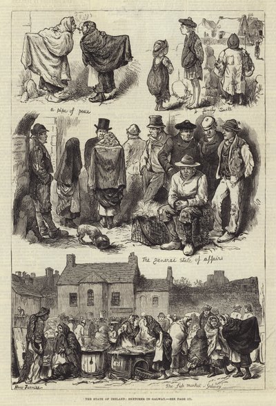 The State of Ireland, Sketches in Galway by Harry Furniss